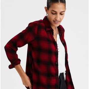 American Eagle Boyfriend Red Flannel